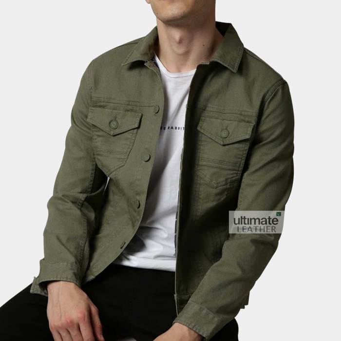 Green jacket men's fashion